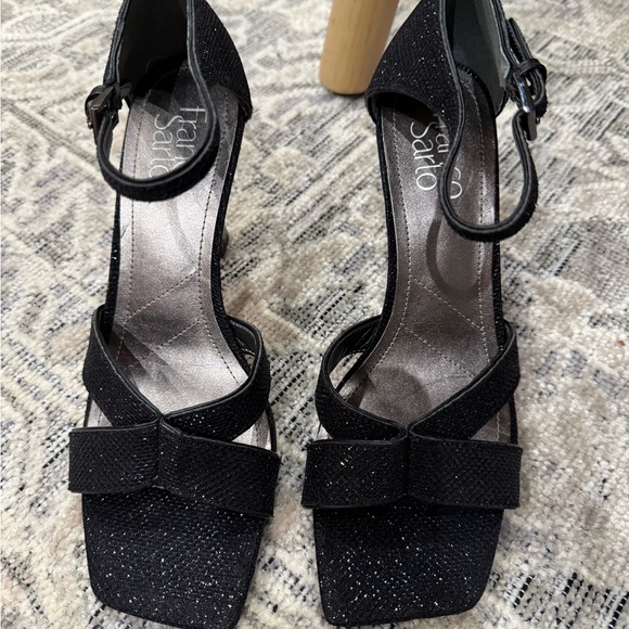 Franco Sarto Glittery Black Heels - Picture 2 of 6